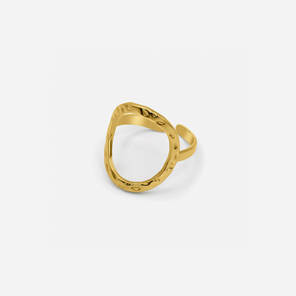 Aurelia | Adjustable Oval Gold Ring