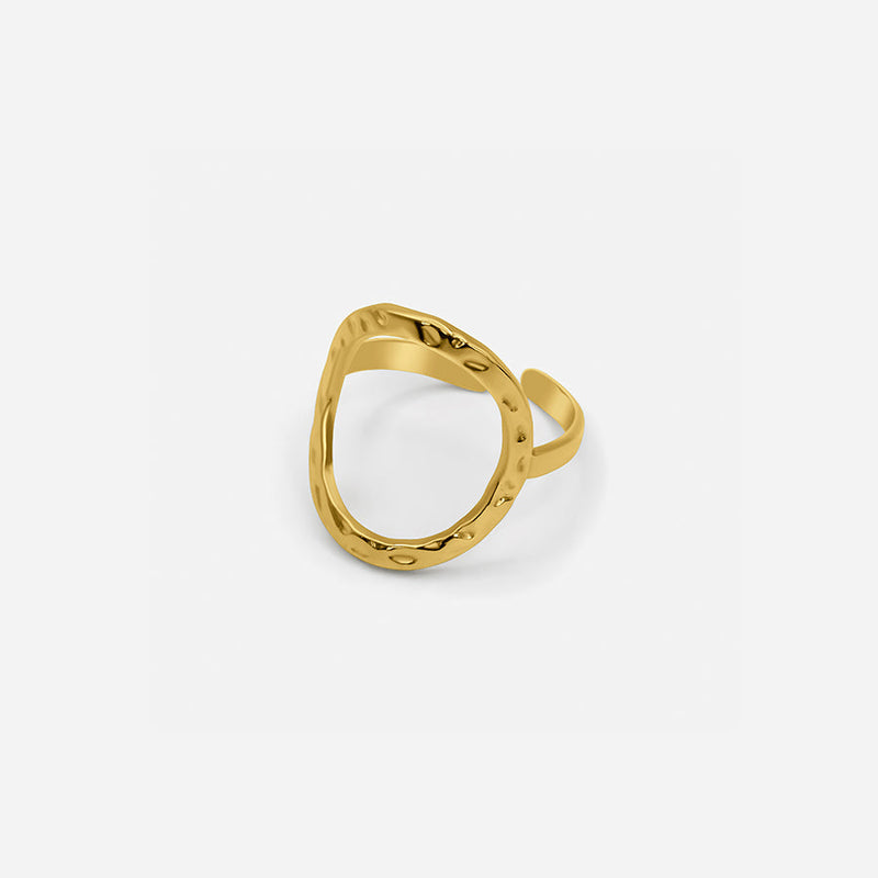 Aurelia | Adjustable Oval Gold Ring