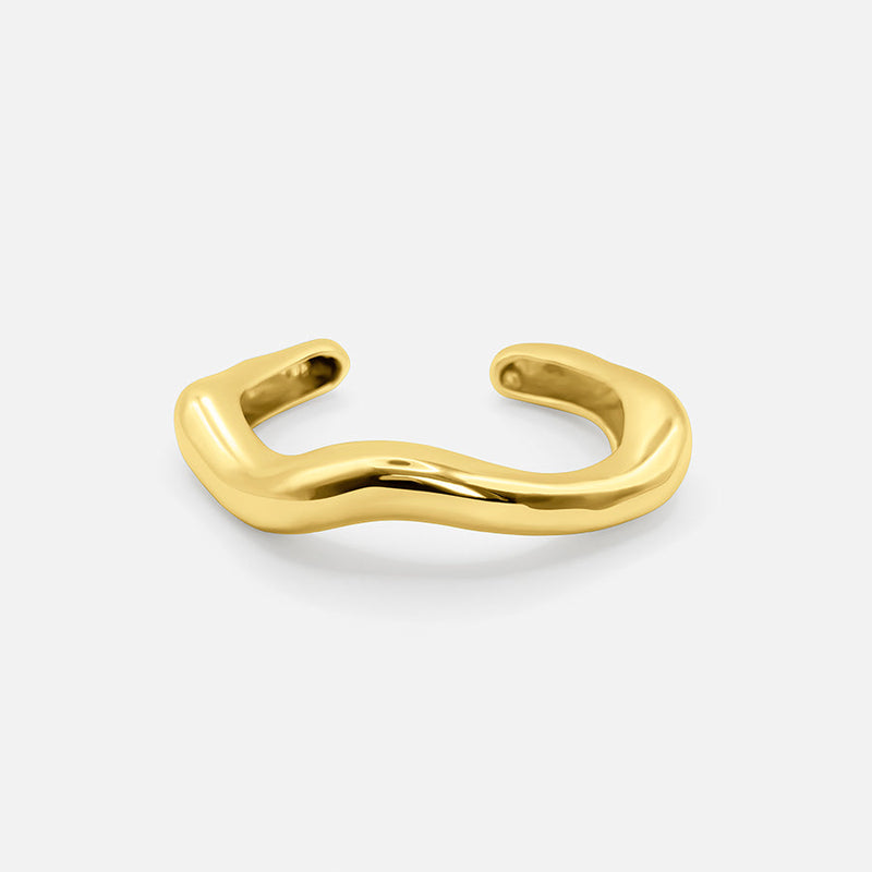Opulence | Sculpted Gold Open Bracelet