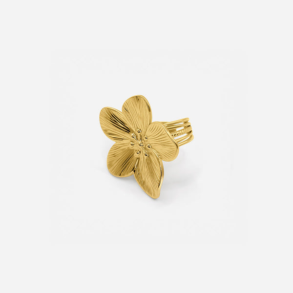 Golden Blossom | Adjustable Flower Ring