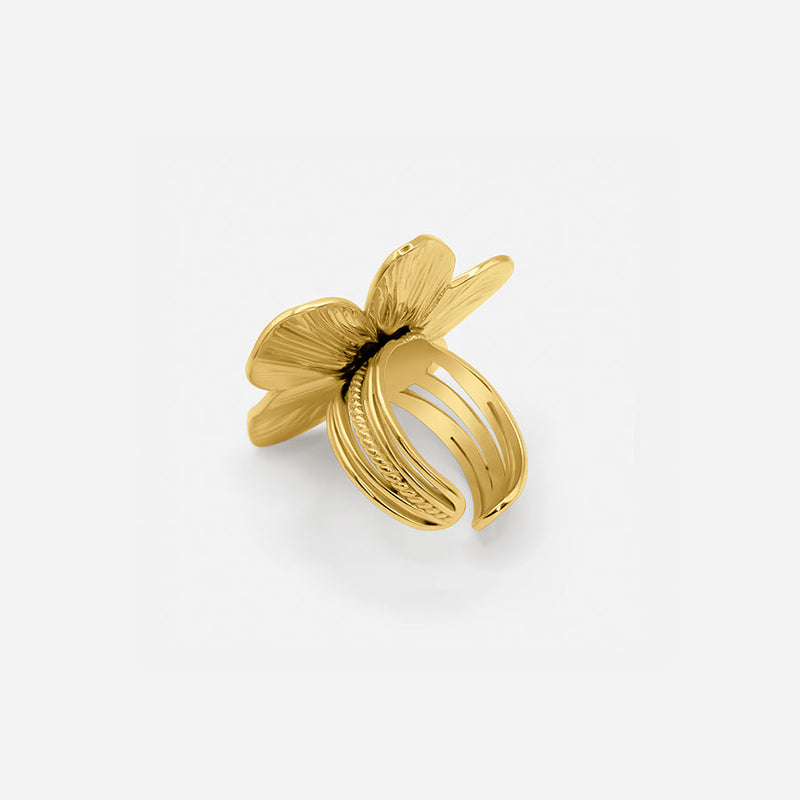 Golden Blossom | Adjustable Flower Ring