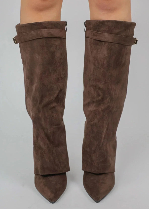 Dante™ | Suede Knee-High Boots - Brown