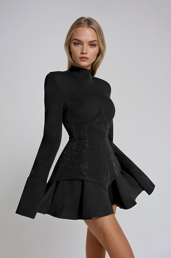 Zarae™ | Sequin Patchwork Mini Dress