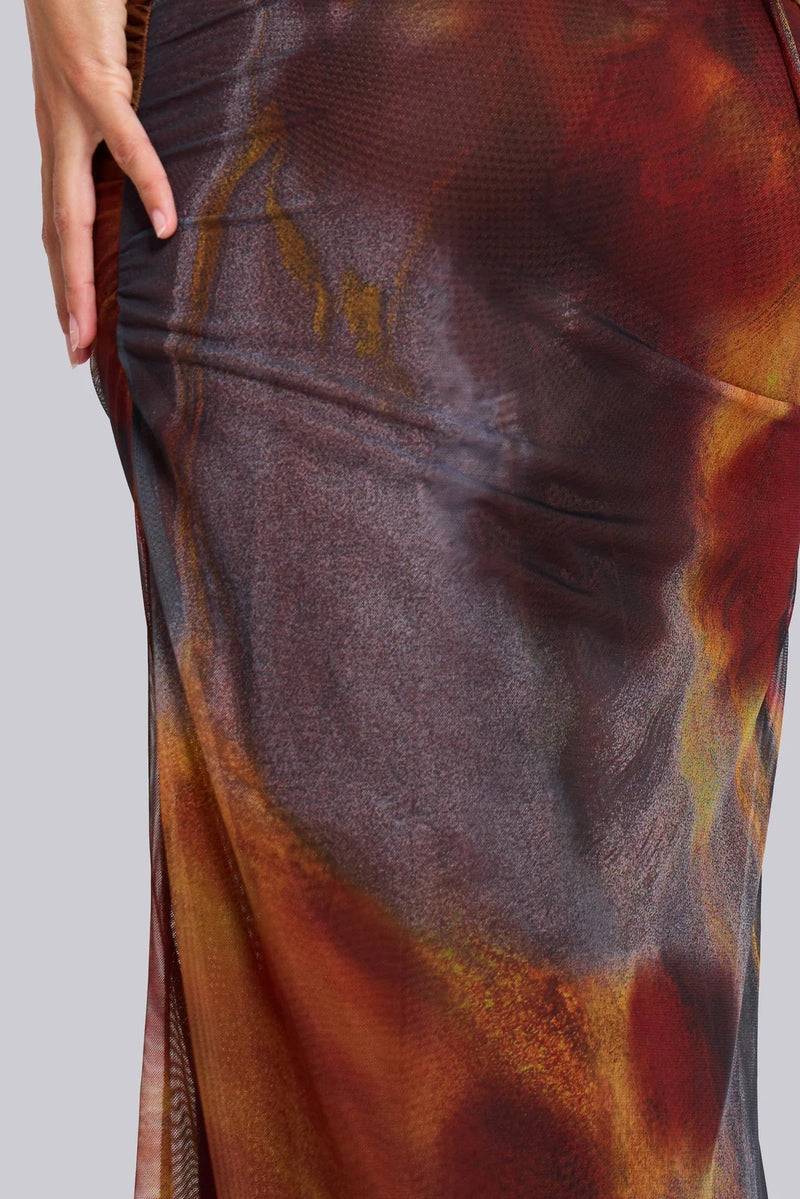 Seraphina™ | Cut-Out Print Dress