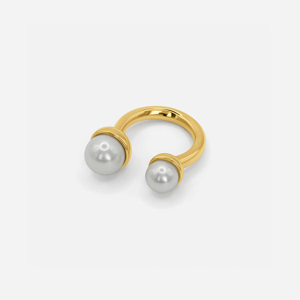 Aurelia | 18K Double Pearl Ring