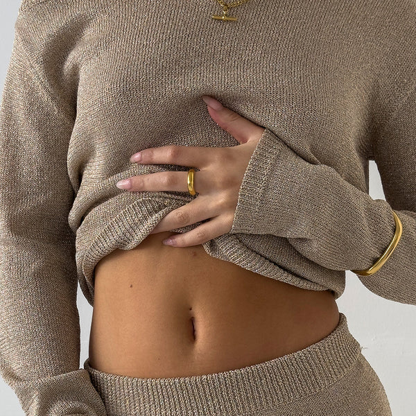 Solara | Curve Gold Ring