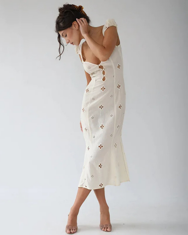 Elara™ | Jacquard Maxi Dress