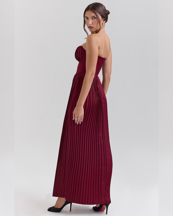 Aurélie™ | Pleated Corset Midi Dress