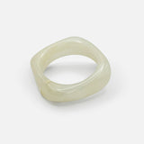 Rosella™ | Sculpted Acrylic Bangle – Cream