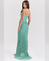 Elodie™ | Orchid Lace Corset Maxi Dress