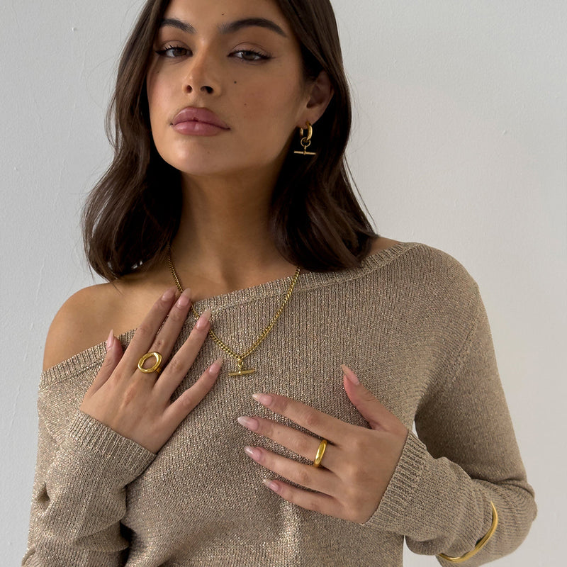 Solara | Curve Gold Ring