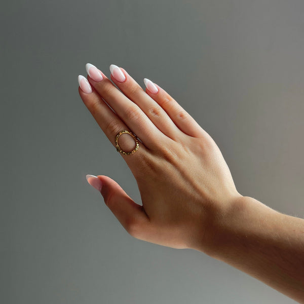 Aurelia | Adjustable Oval Gold Ring