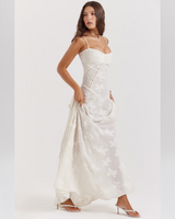 Isla™ | Pistachio Lace-Back Maxi Dress
