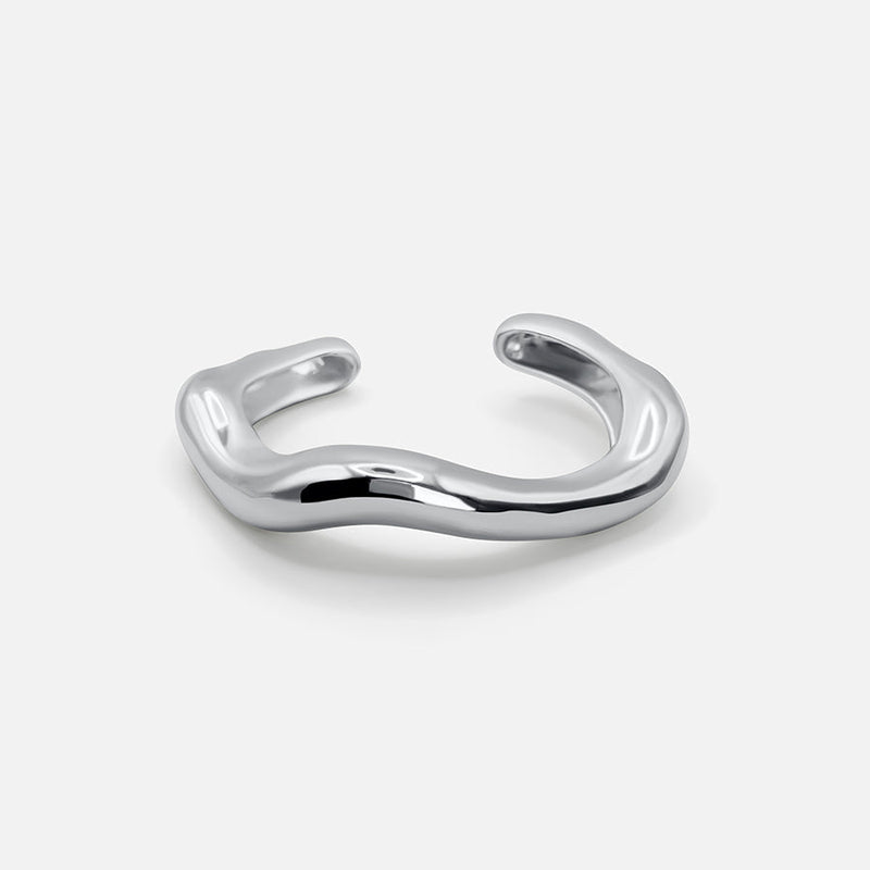 Opulence | Sculpted Silver Open Bracelet