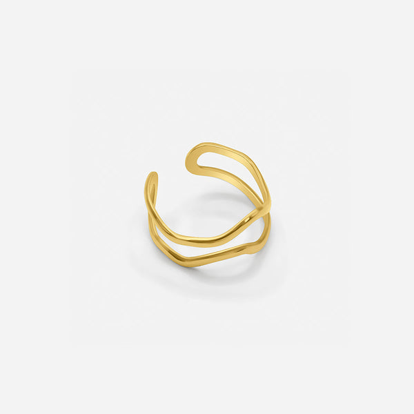 Lyra™ | Double-Layer Adjustable Gold Ring
