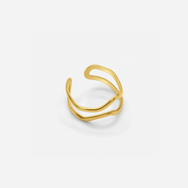 Lyra™ | Double-Layer Adjustable Gold Ring