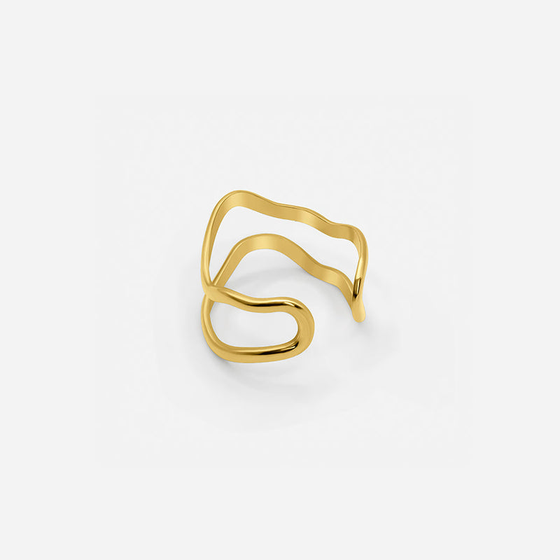 Lyra™ | Double-Layer Adjustable Gold Ring