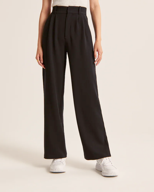Noa™ | Black Wide-Leg Trousers