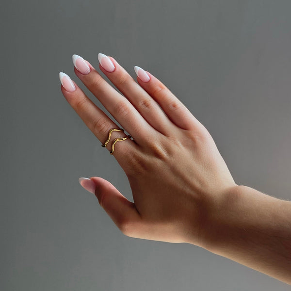 Lyra™ | Double-Layer Adjustable Gold Ring