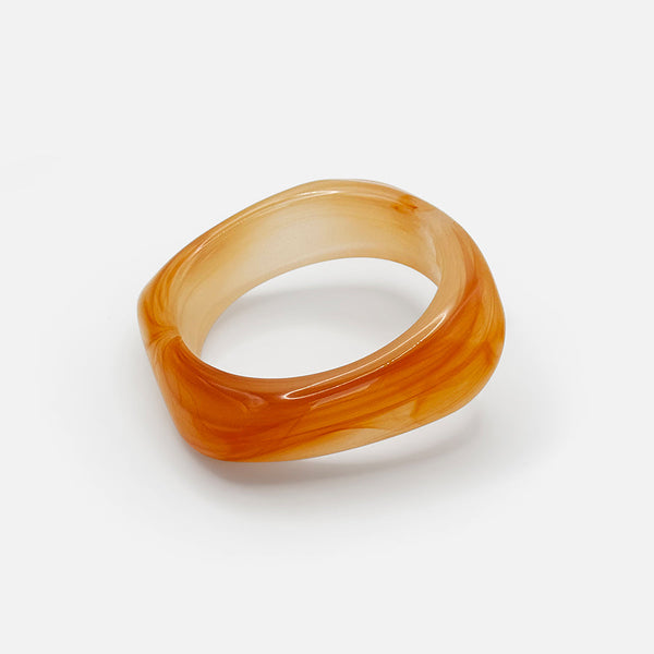 Velora™ | Sculpted Acrylic Bangle – Arancia