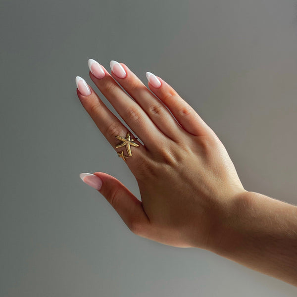 Starla | Adjustable Starfish Open Gold Ring