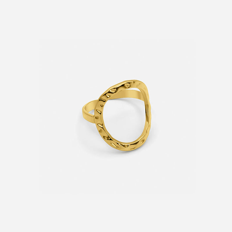Aurelia | Adjustable Oval Gold Ring