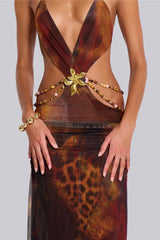 Seraphina™ | Cut-Out Print Dress