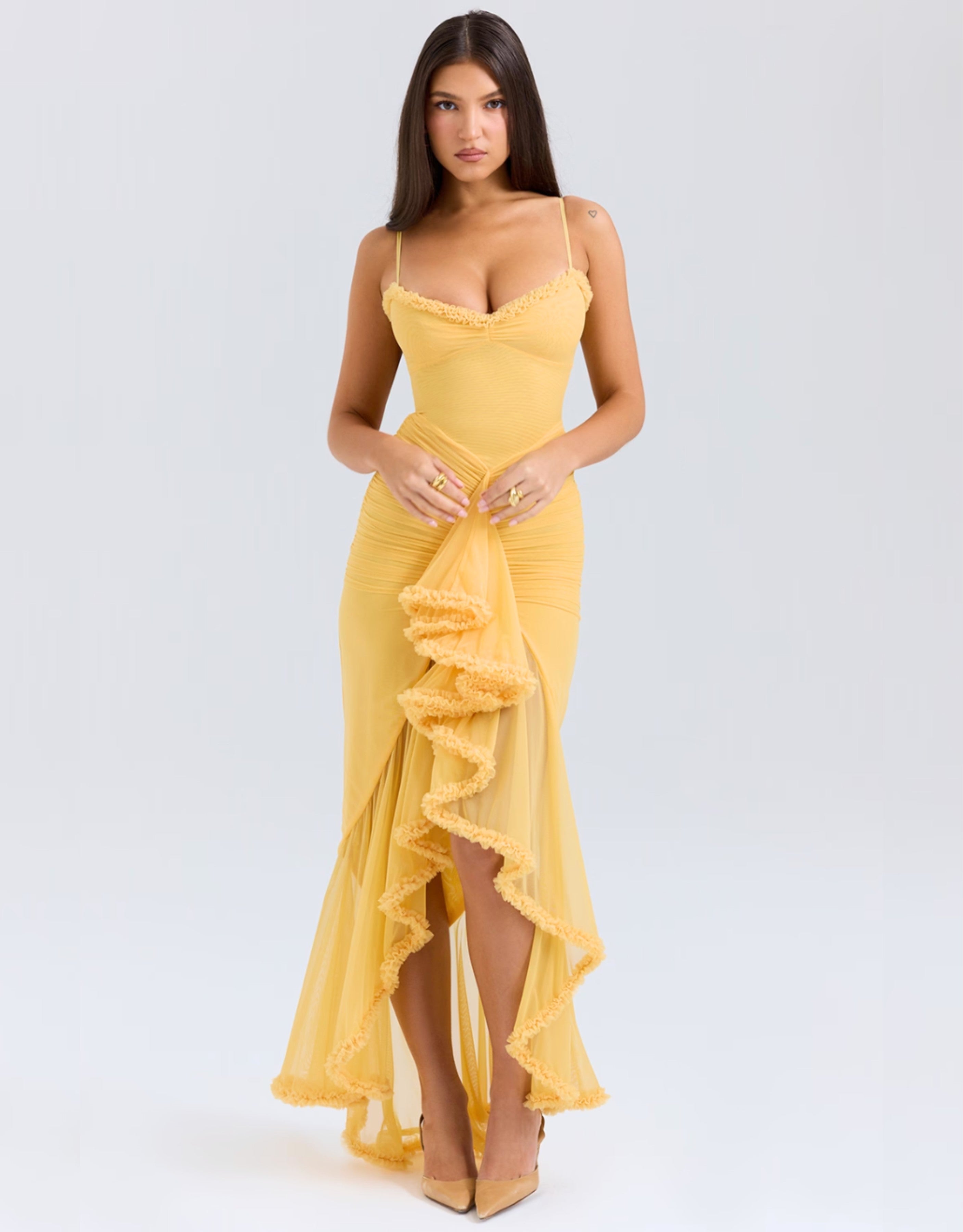 Selene™ | Ruffle Front Gown