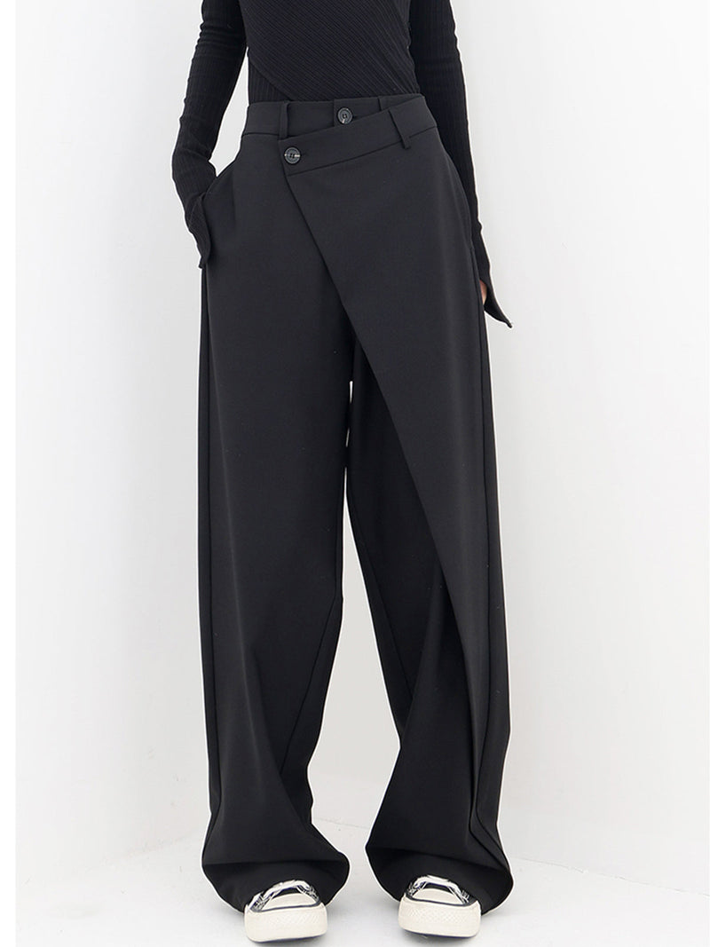 Elara™ | Button Wide-Leg Pants