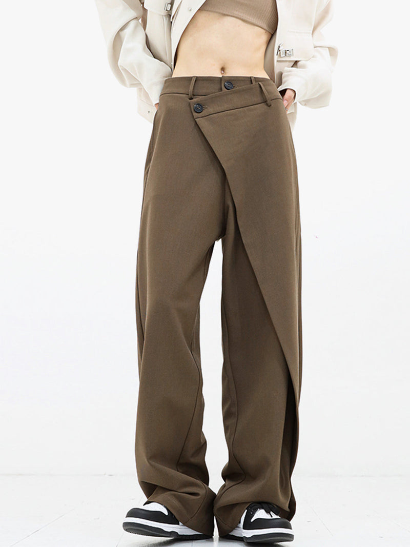 Elara™ | Button Wide-Leg Pants