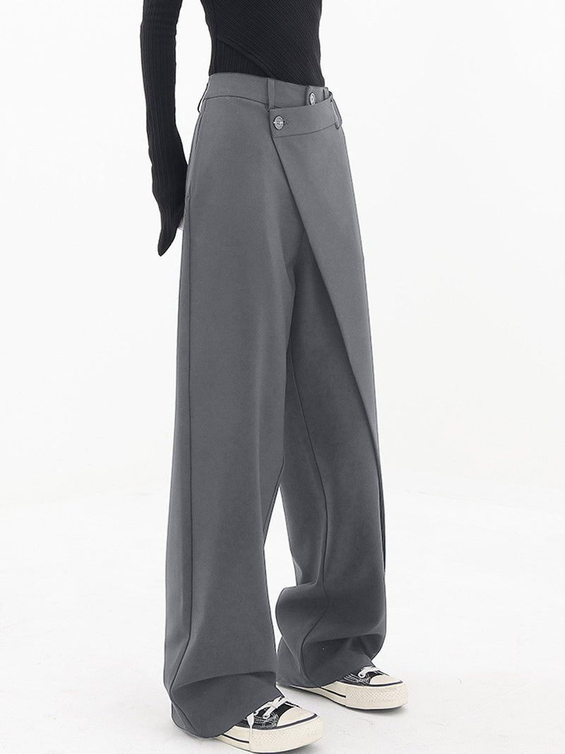 Elara™ | Button Wide-Leg Pants