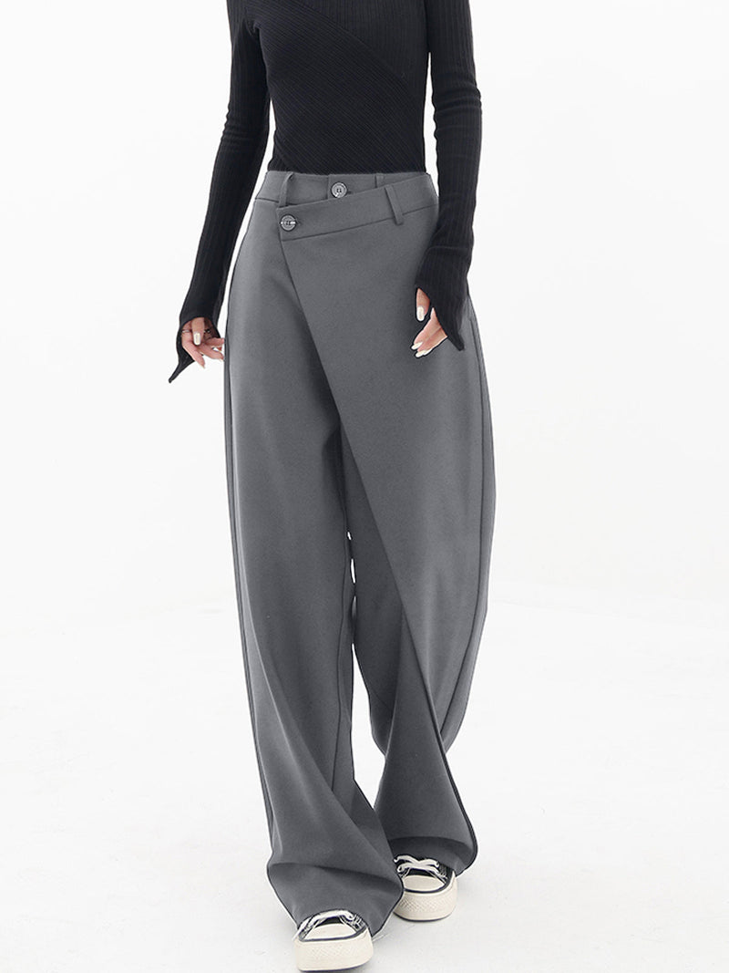 Elara™ | Button Wide-Leg Pants