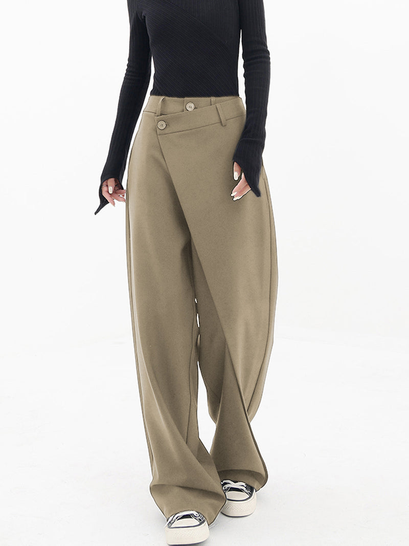 Elara™ | Button Wide-Leg Pants