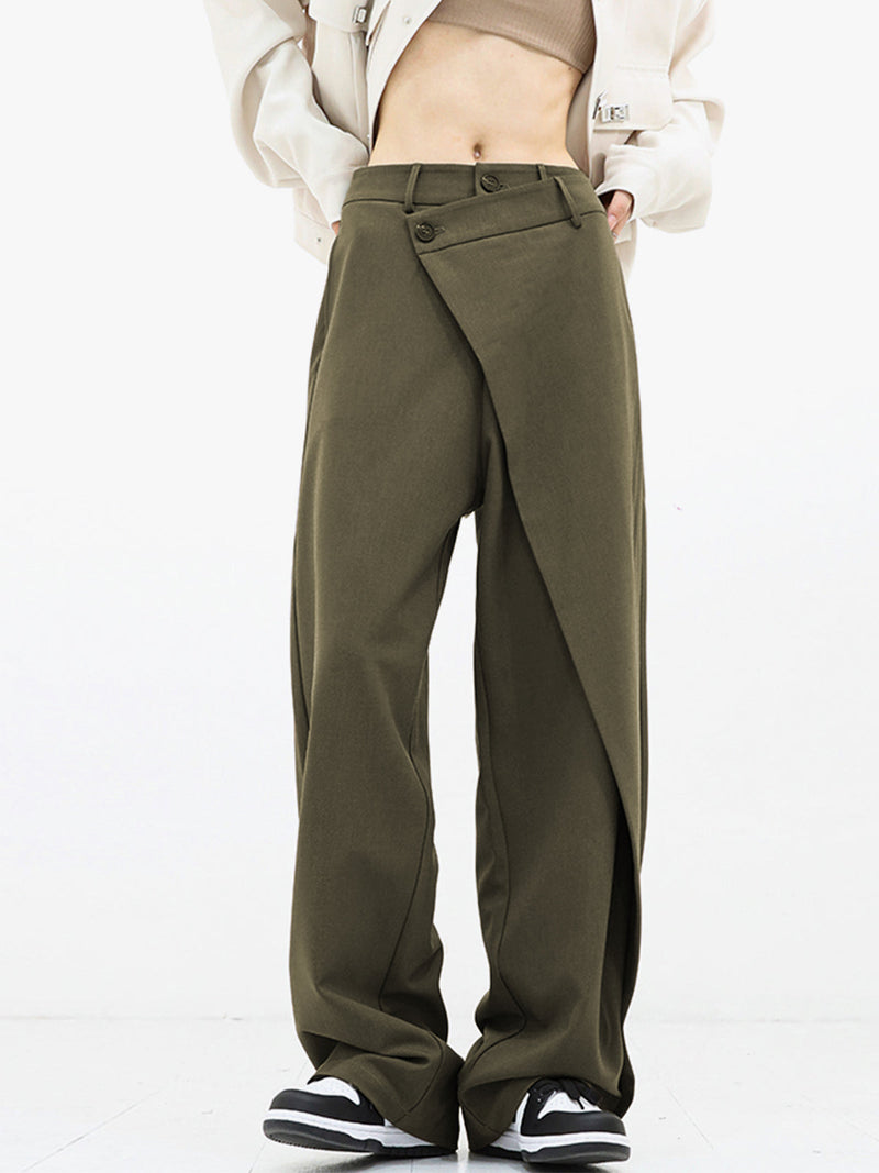 Elara™ | Button Wide-Leg Pants