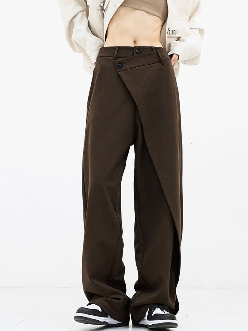 Elara™ | Button Wide-Leg Pants