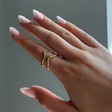 Lyra™ | Double-Layer Adjustable Gold Ring