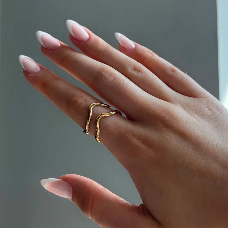 Lyra™ | Double-Layer Adjustable Gold Ring