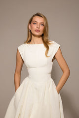 Elara™ | Elegant White Dress