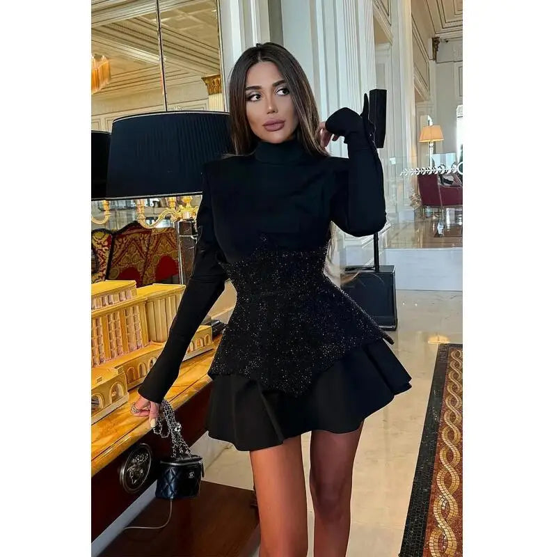 Zarae™ | Sequin Patchwork Mini Dress