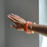 Velora™ | Sculpted Acrylic Bangle – Arancia