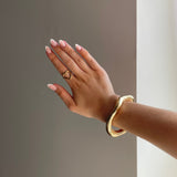 Opulence | Sculpted Gold Open Bracelet