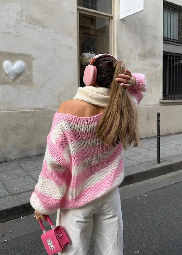 Isla™ | Classic Knit Sweater - Pink