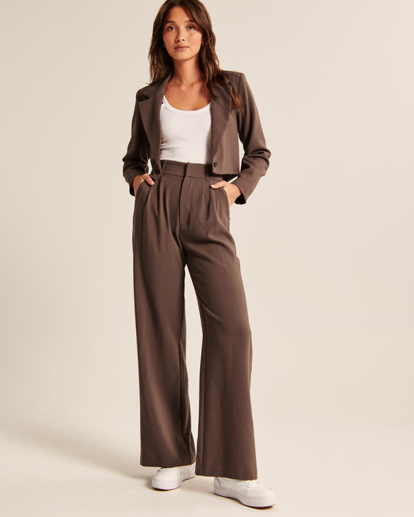 Noa™ | Mocha Wide-Leg Trousers