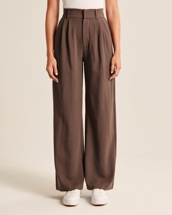 Noa™ | Mocha Wide-Leg Trousers