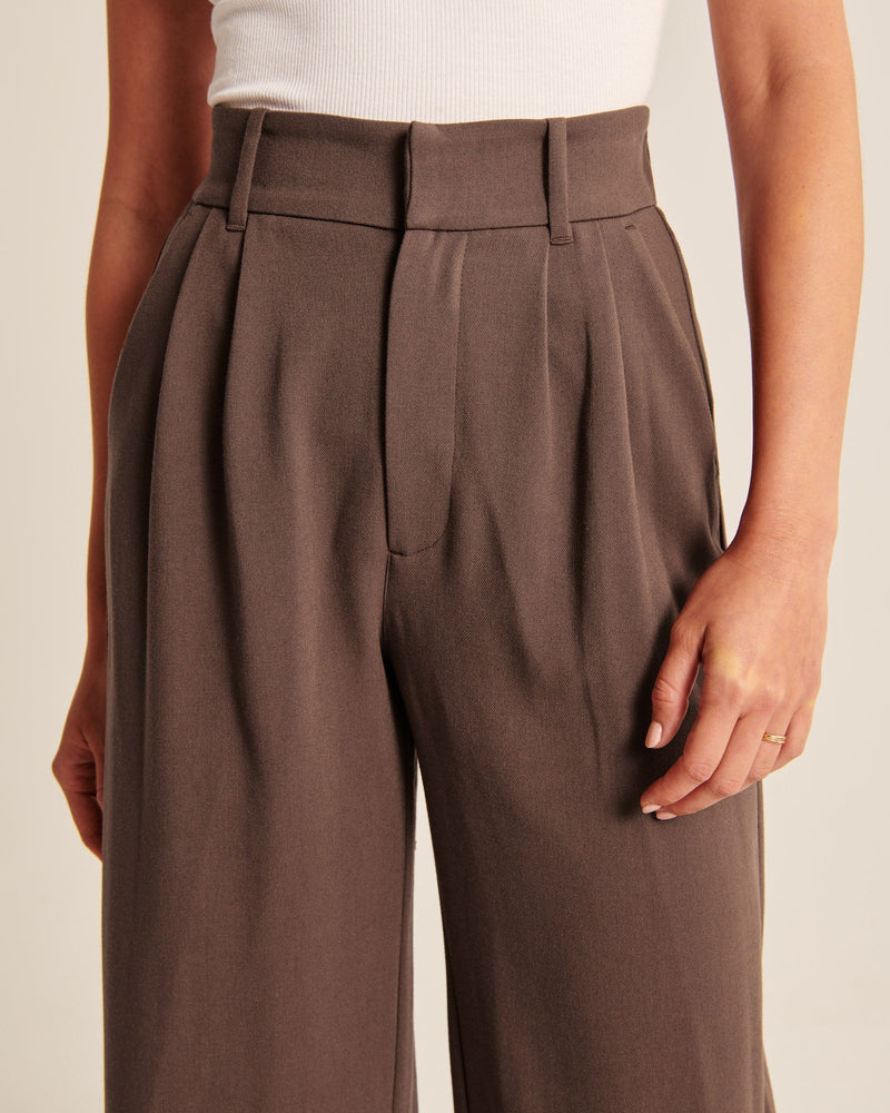 Noa™ | Mocha Wide-Leg Trousers