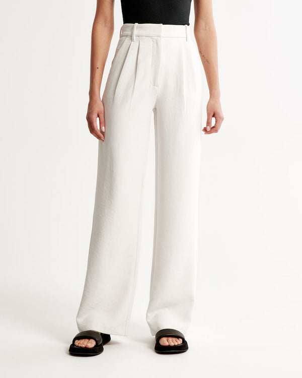 Noa™ | White Wide-Leg Trousers