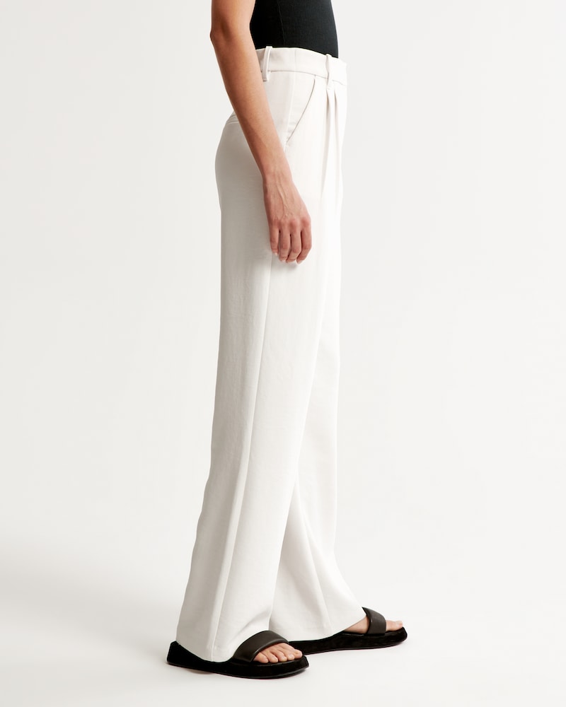 Noa™ | White Wide-Leg Trousers