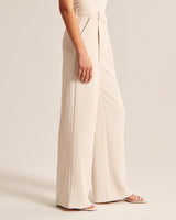 Noa™ | Beige Wide-Leg Trousers