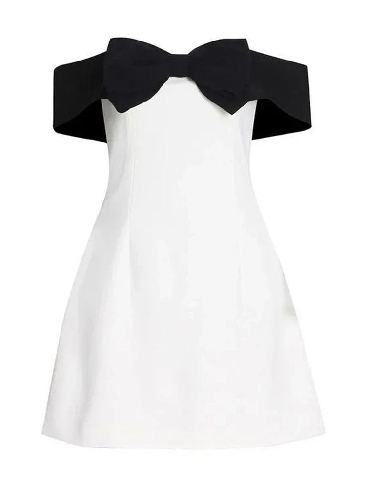 Orla™ | Contrast Bow Mini Dress