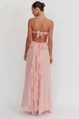 Elara™ | Cut-Out Ruffle Maxi Dress